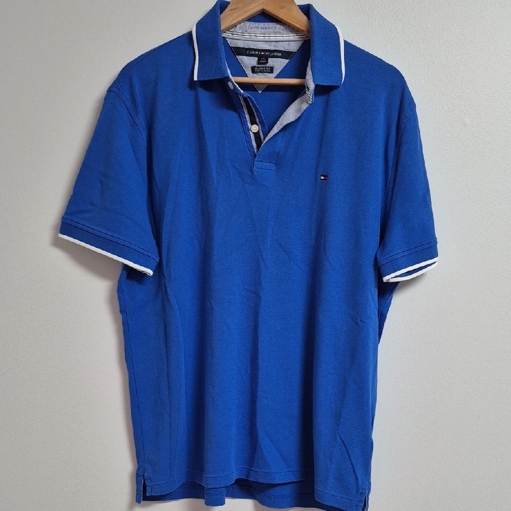 Tommy Hilfiger Men's Royal Blue Polo Size L/G